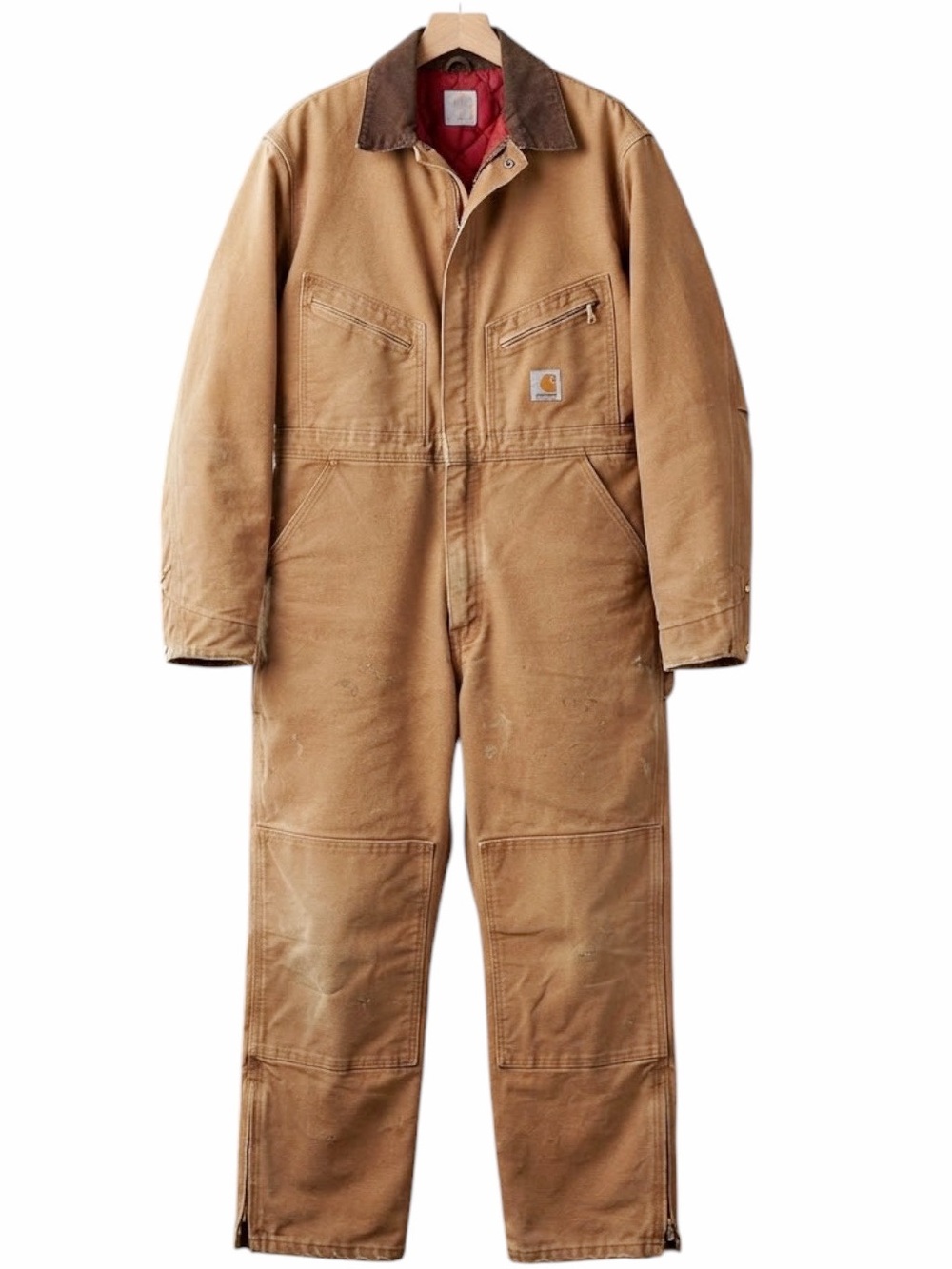 Vintage 90s Carhartt Quilt-Lined Heavy-Duty Brown Duck Work Coveralls